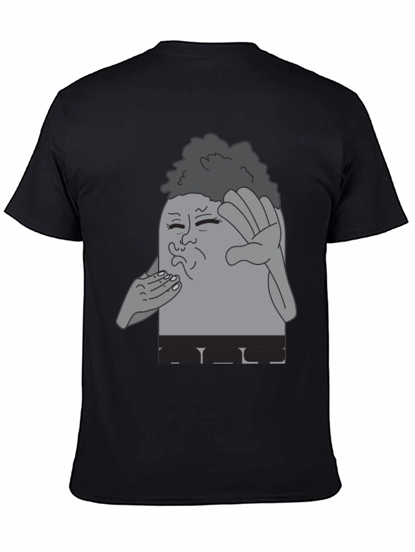 Black Cartoon Character Graphic T-Shirt view 4