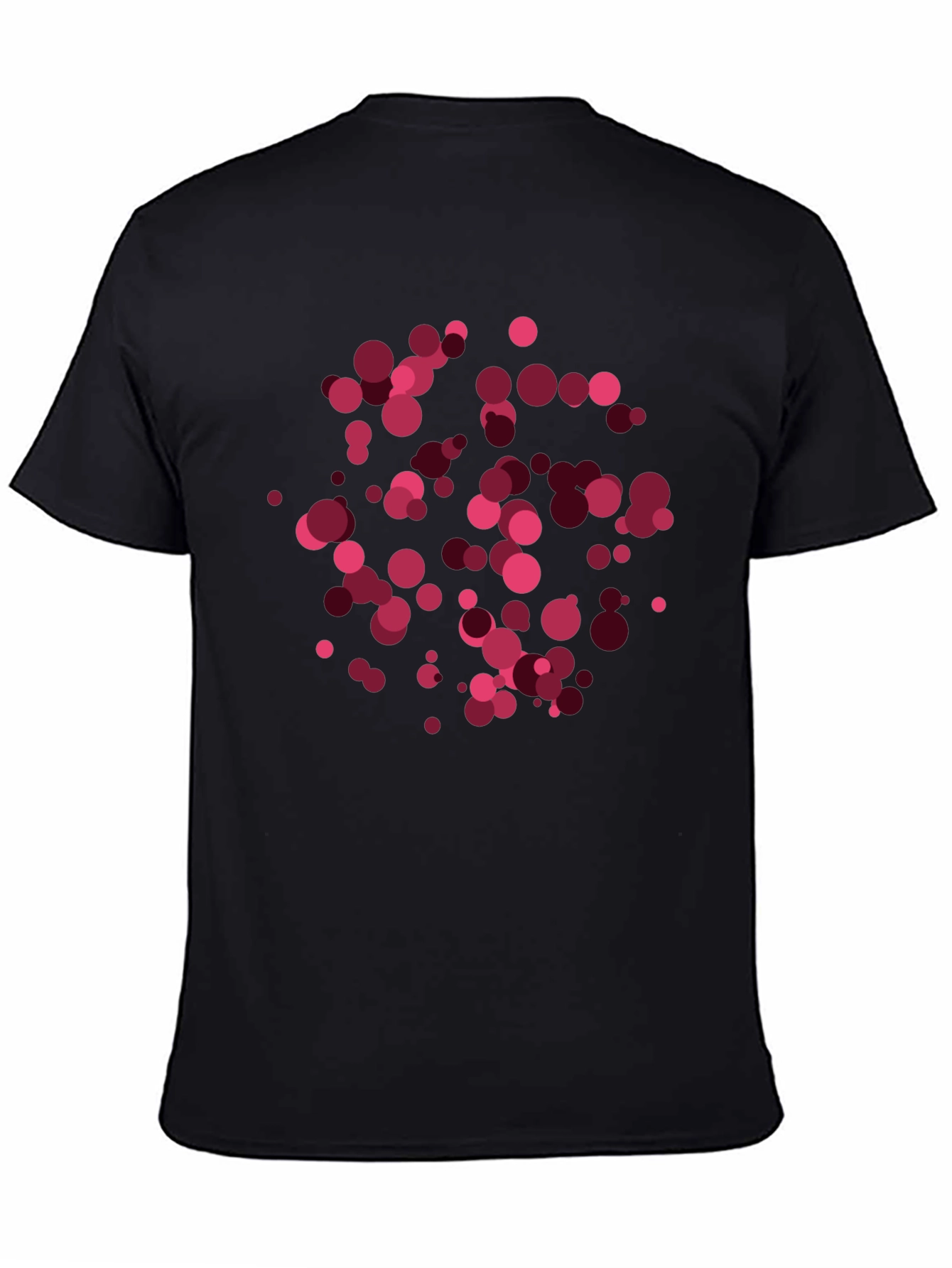 Black Abstract Circle Pattern T-Shirt view 4