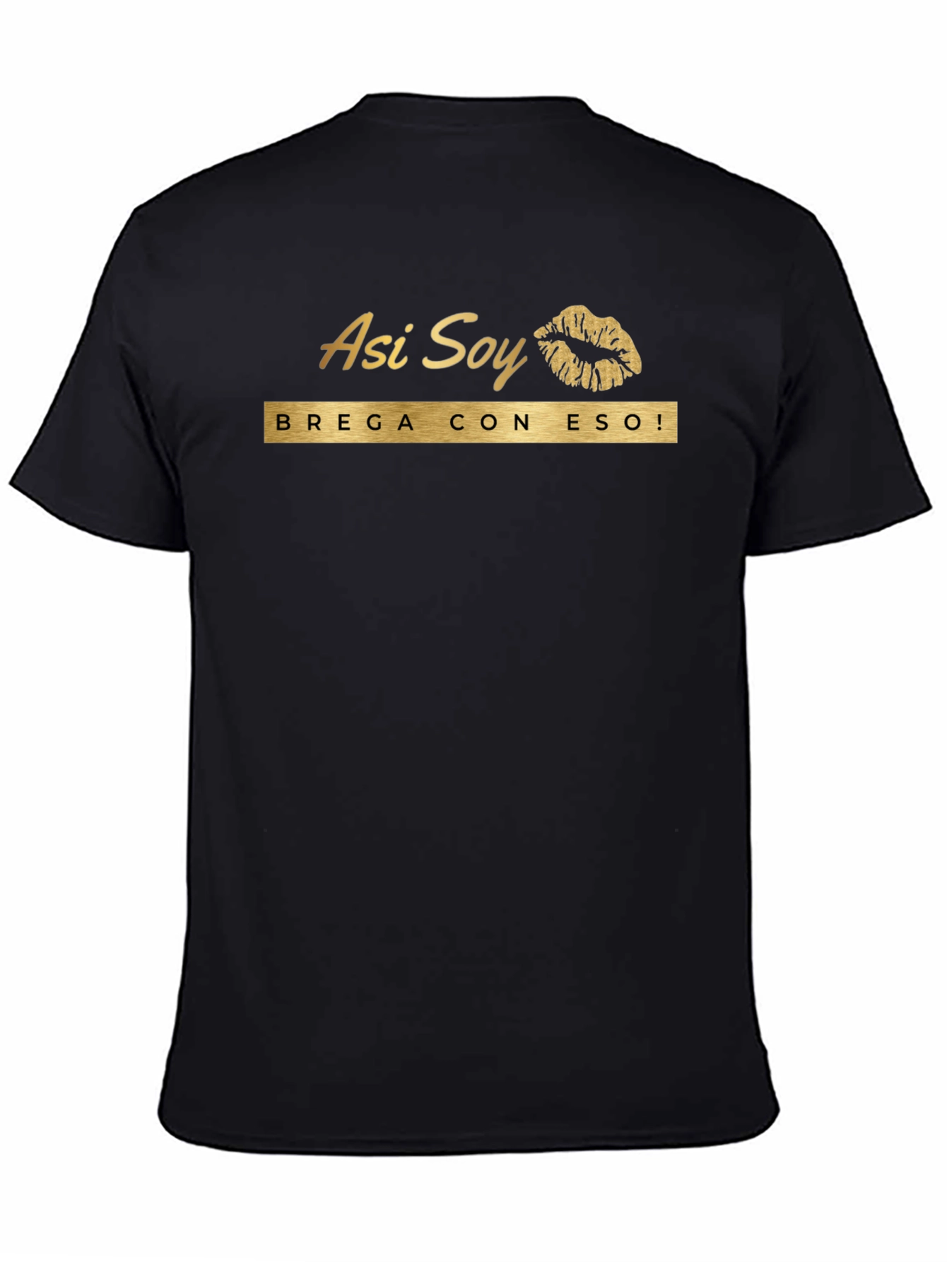 Black Asi Soy Black T-Shirt With Gold Accent view 4