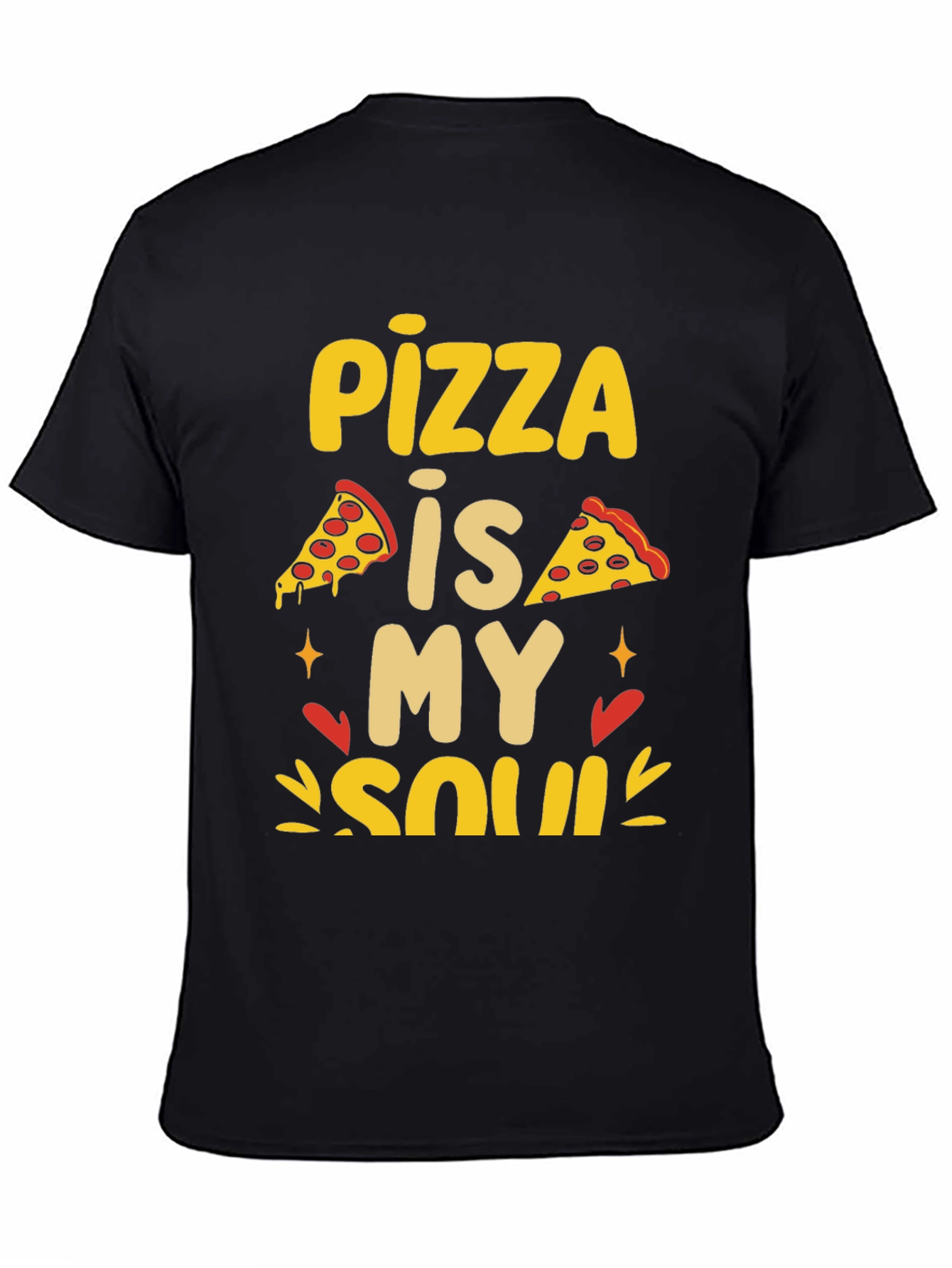Black Pizza Is My Soul Graphic Tee - Unisex view 4