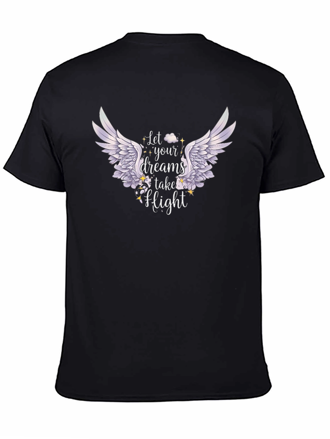 Black Dream Flight Black Graphic T-Shirt view 4
