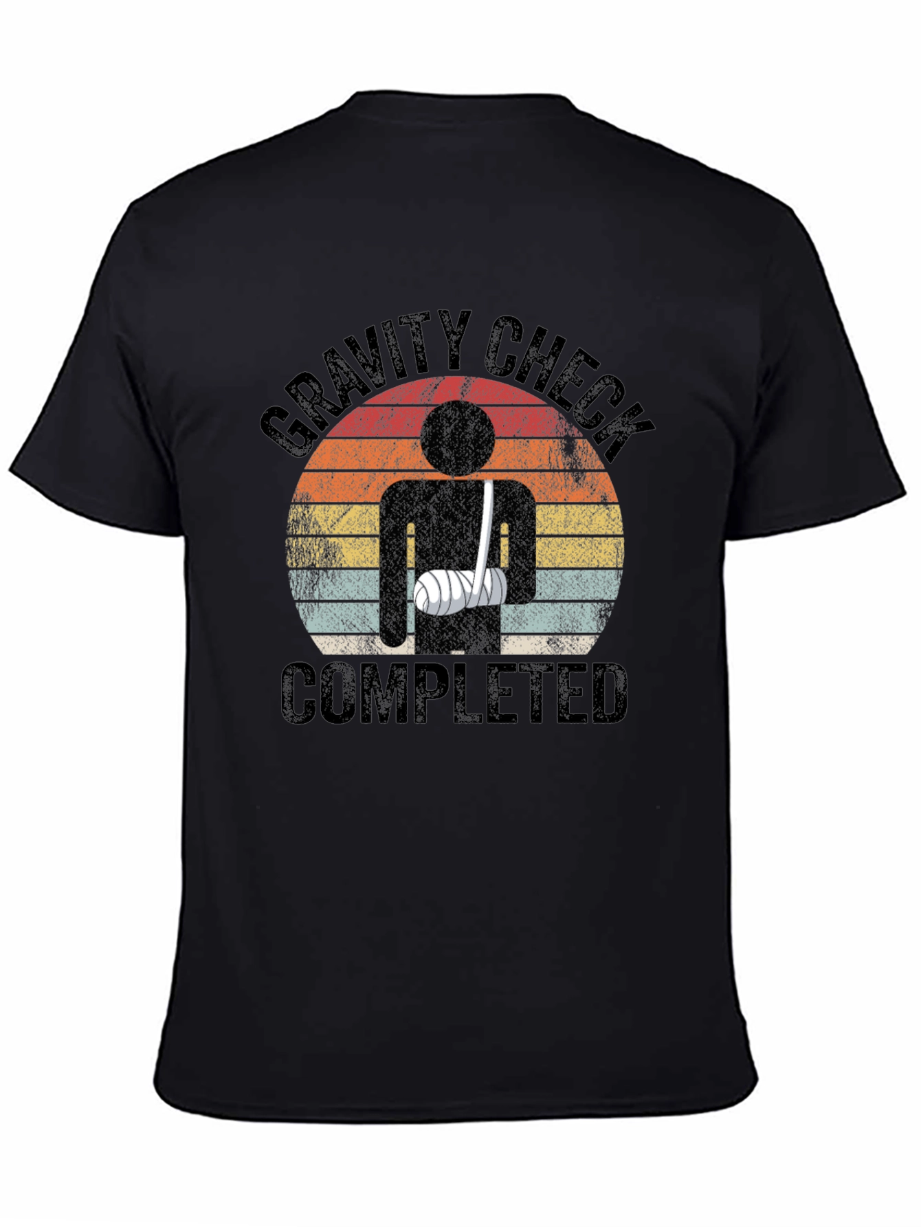 Black Gravity Check Completed T-Shirt view 4