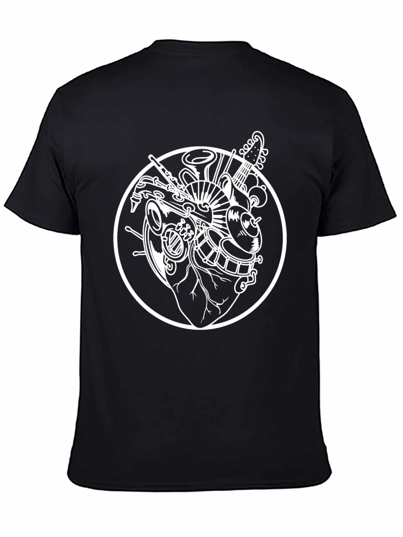 Black Musical Heartbeat Black Tee view 4