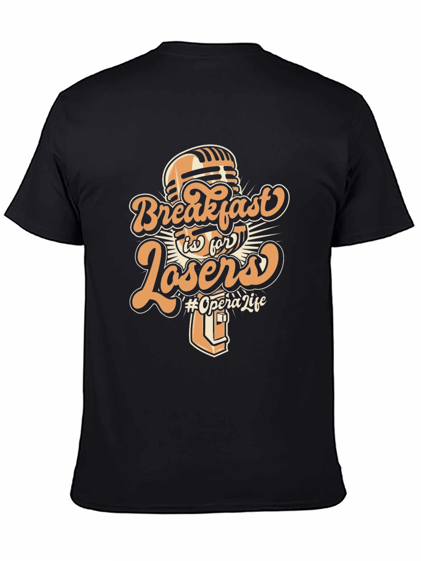 Black Breakfast is for Losers Graphic Tee view 4