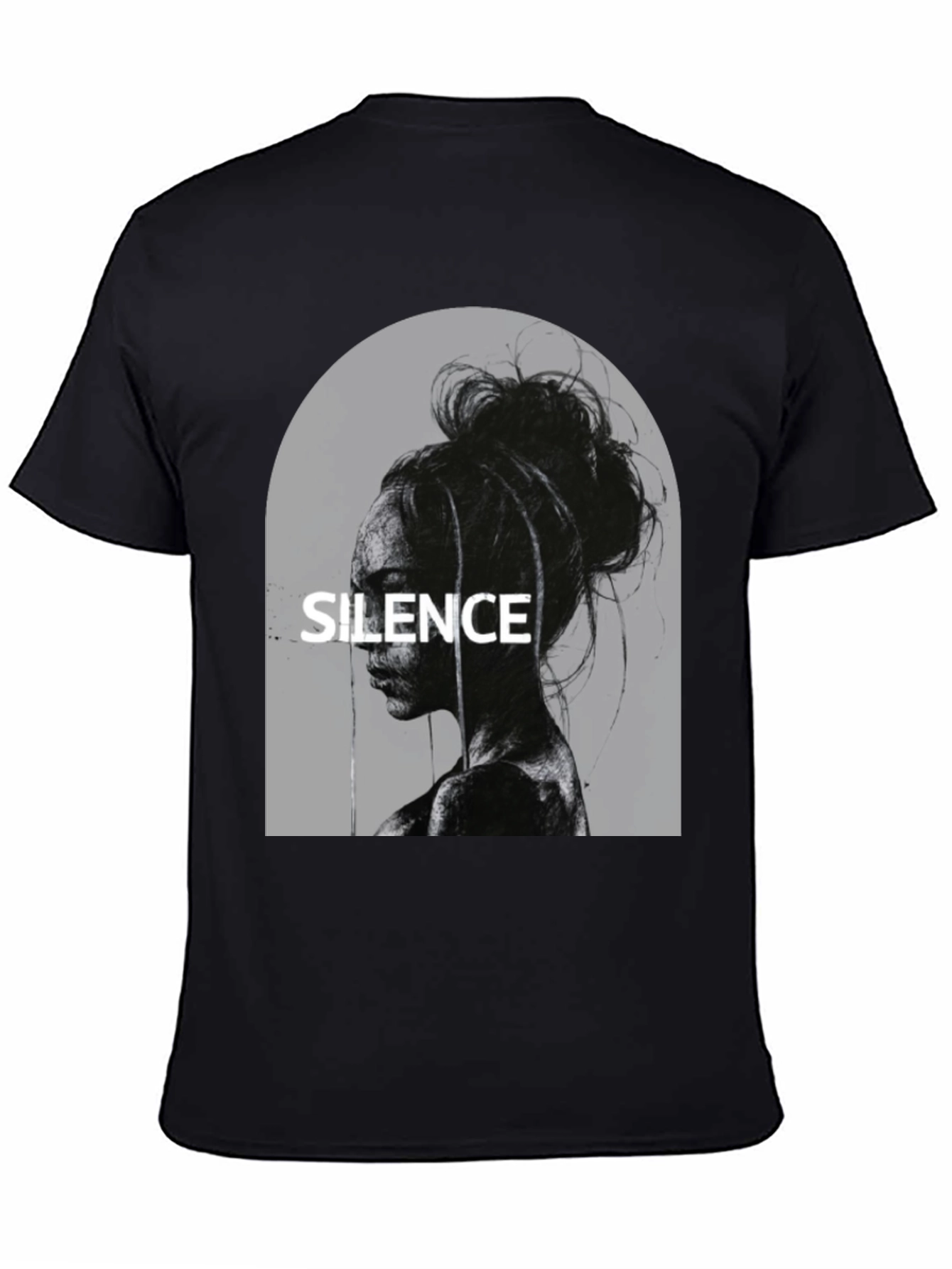 Black Silence Graphic T-Shirt - Stylish Unisex Tee view 4