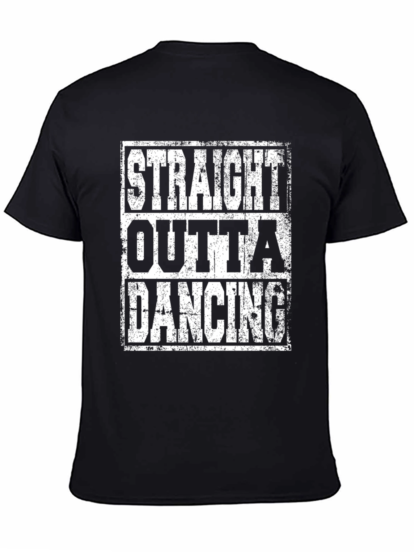 Black Straight Outta Dancing Black Graphic Tee view 4