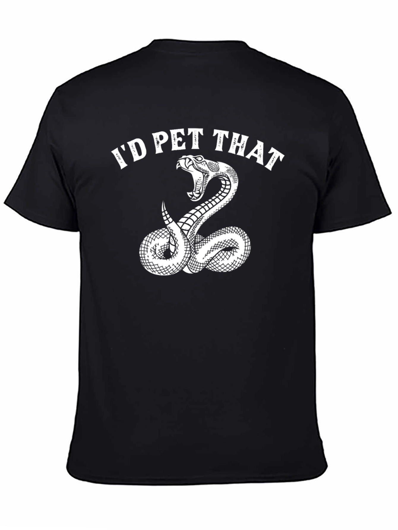 Black I'd Pet That Snake Graphic T-Shirt view 4