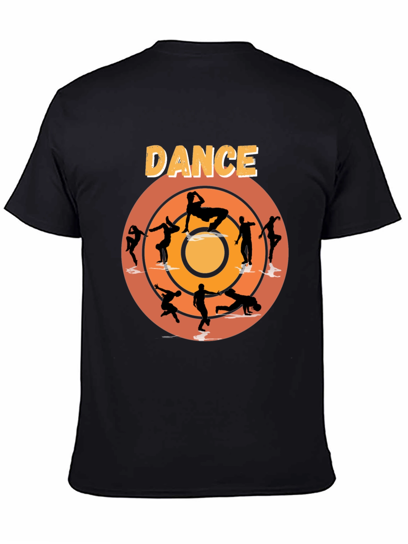 Black Dance Silhouette Graphic Tee - Stylish Cotton T-Shirt view 4