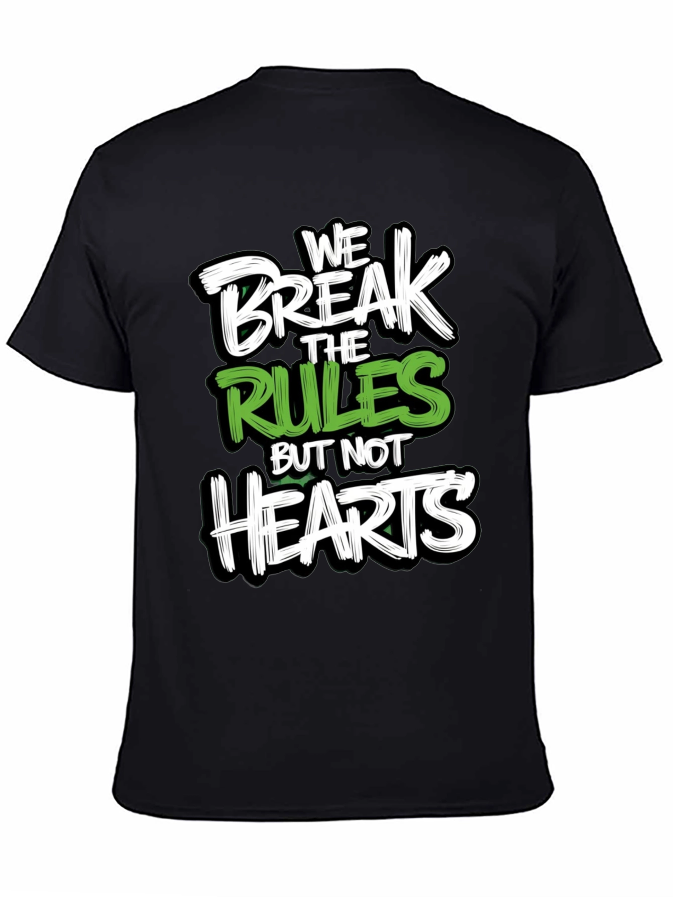 Black Break the Rules T-Shirt - Graphic Tee view 4