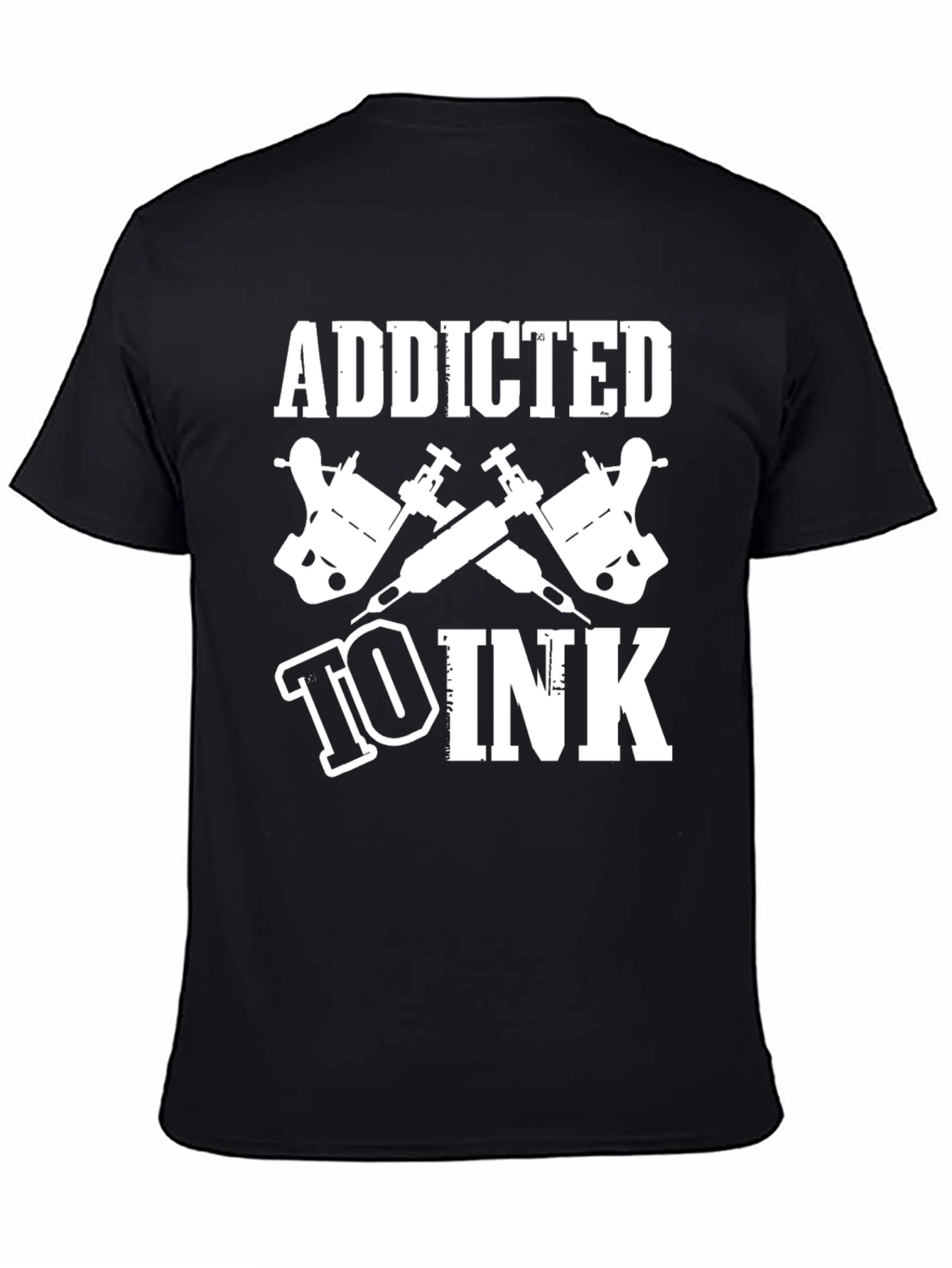 Black Addicted To Ink T-Shirt Tattoo Artist Gift view 4