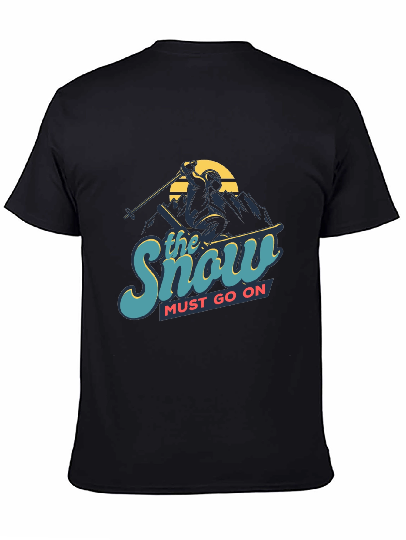 Black The Snow Must Go On Graphic Tee view 4