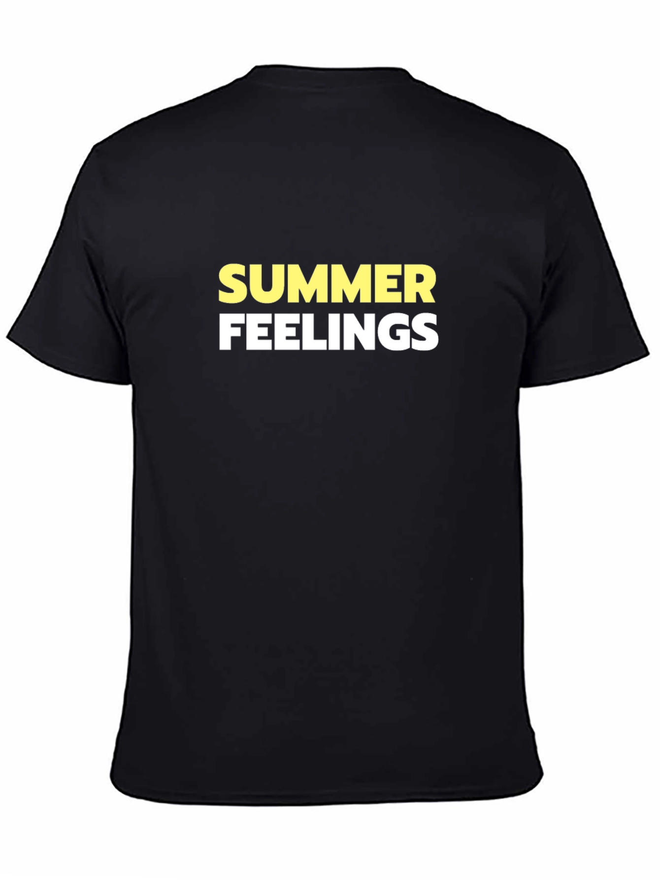 Black Summer Feelings Black T-Shirt view 4