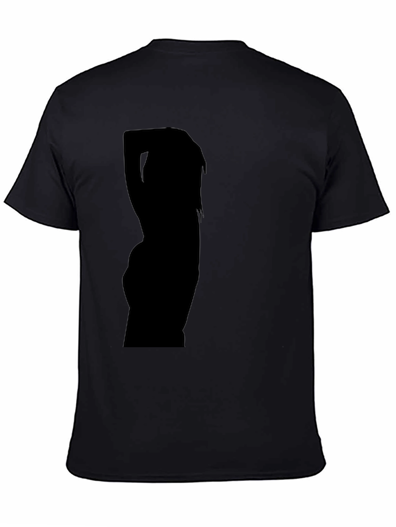 Black Men's Black Graphic Tee view 4