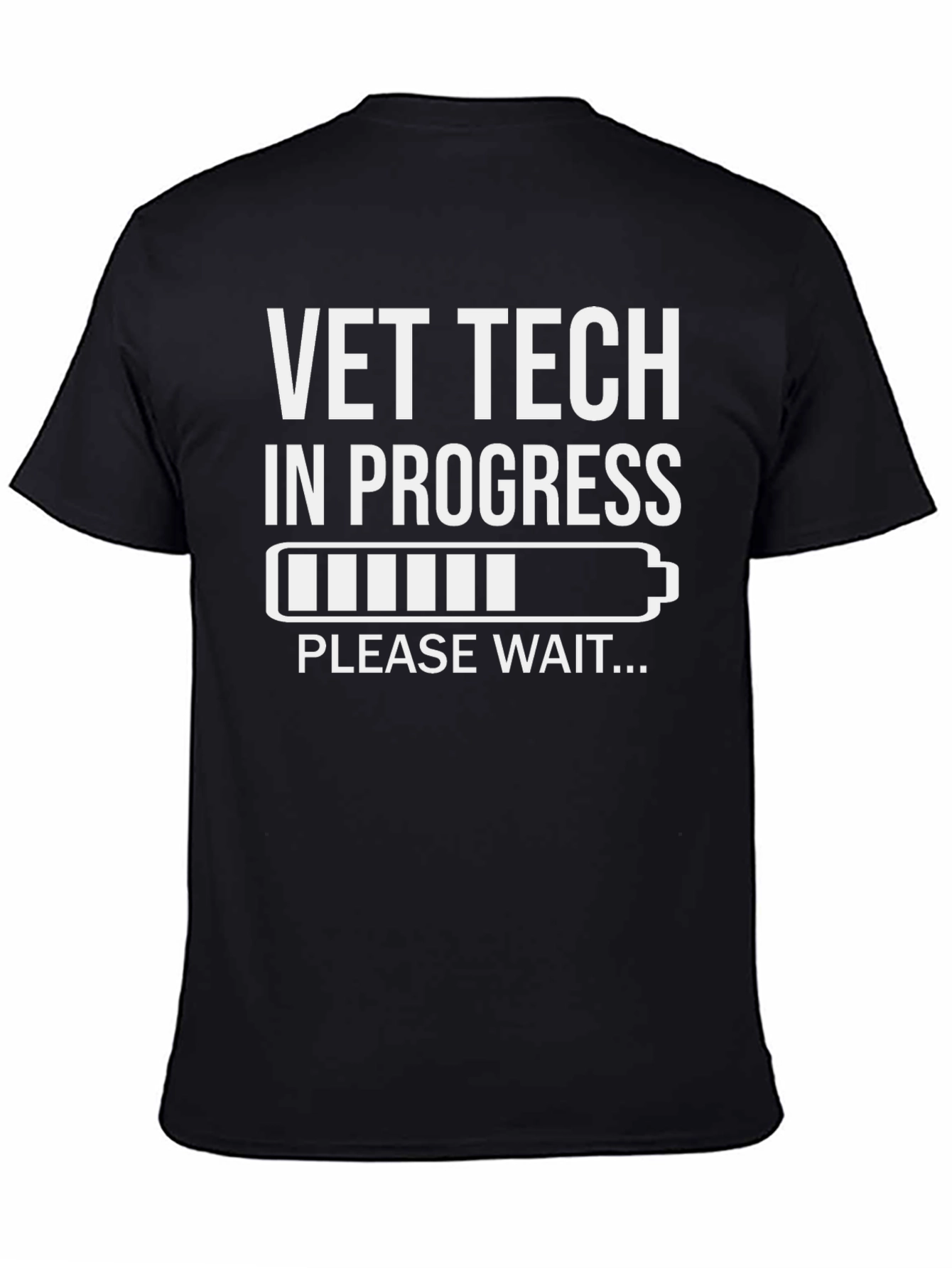 Black Vet Tech In Progress T-Shirt - Animal Lover Tee view 4