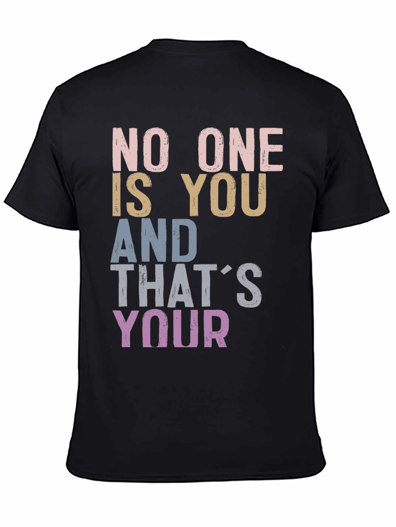 Black Inspirational Graphic Tee - Be You view 4