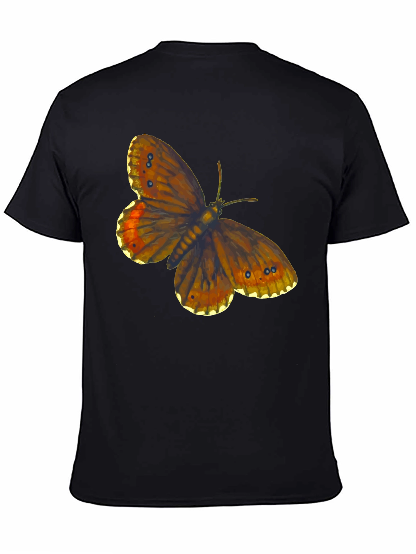 Black Butterfly Graphic Tee - Trendy Casual Wear view 4