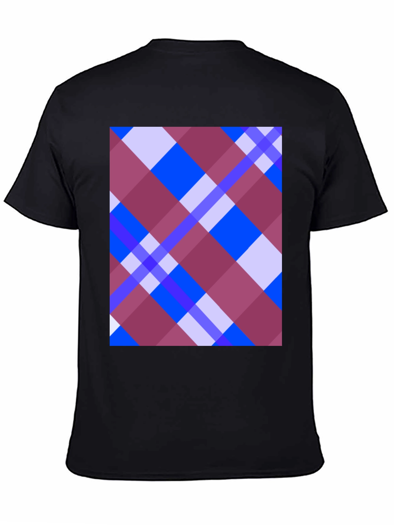 Black Plaid Graphic Tee - Modern Design, Comfortable Fit view 4