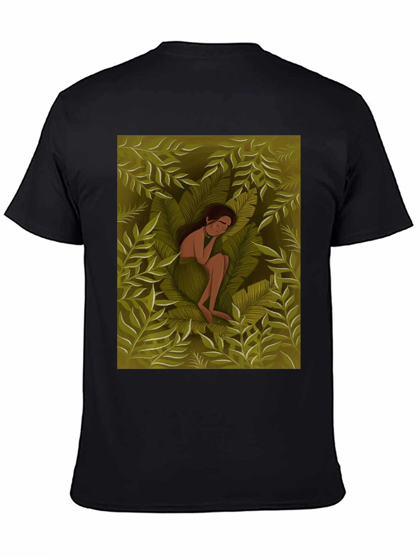 Black Jungle Dream T-Shirt - Nature Inspired Graphic Tee view 4