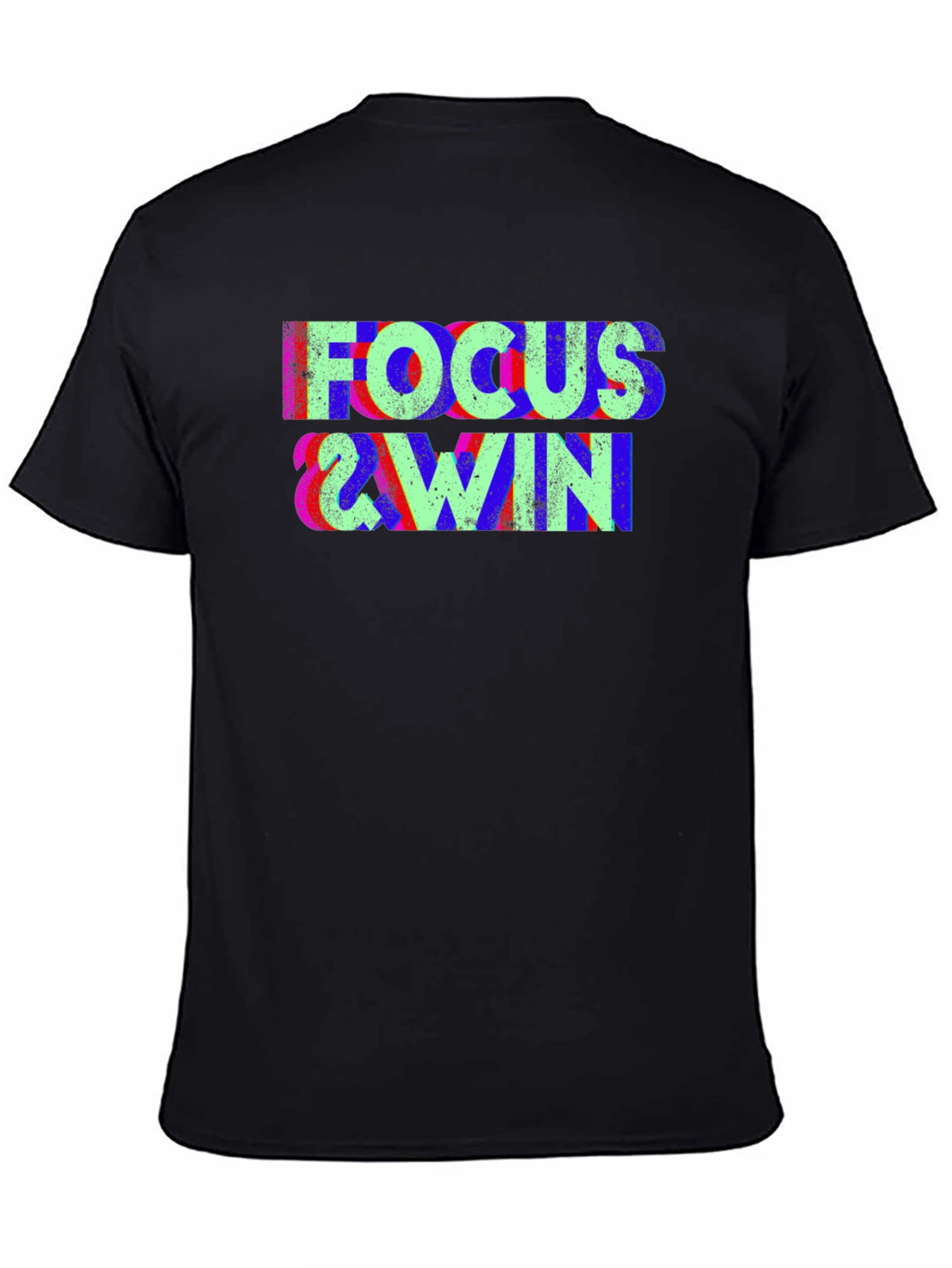 Black Focus & Win Graphic Tee view 4