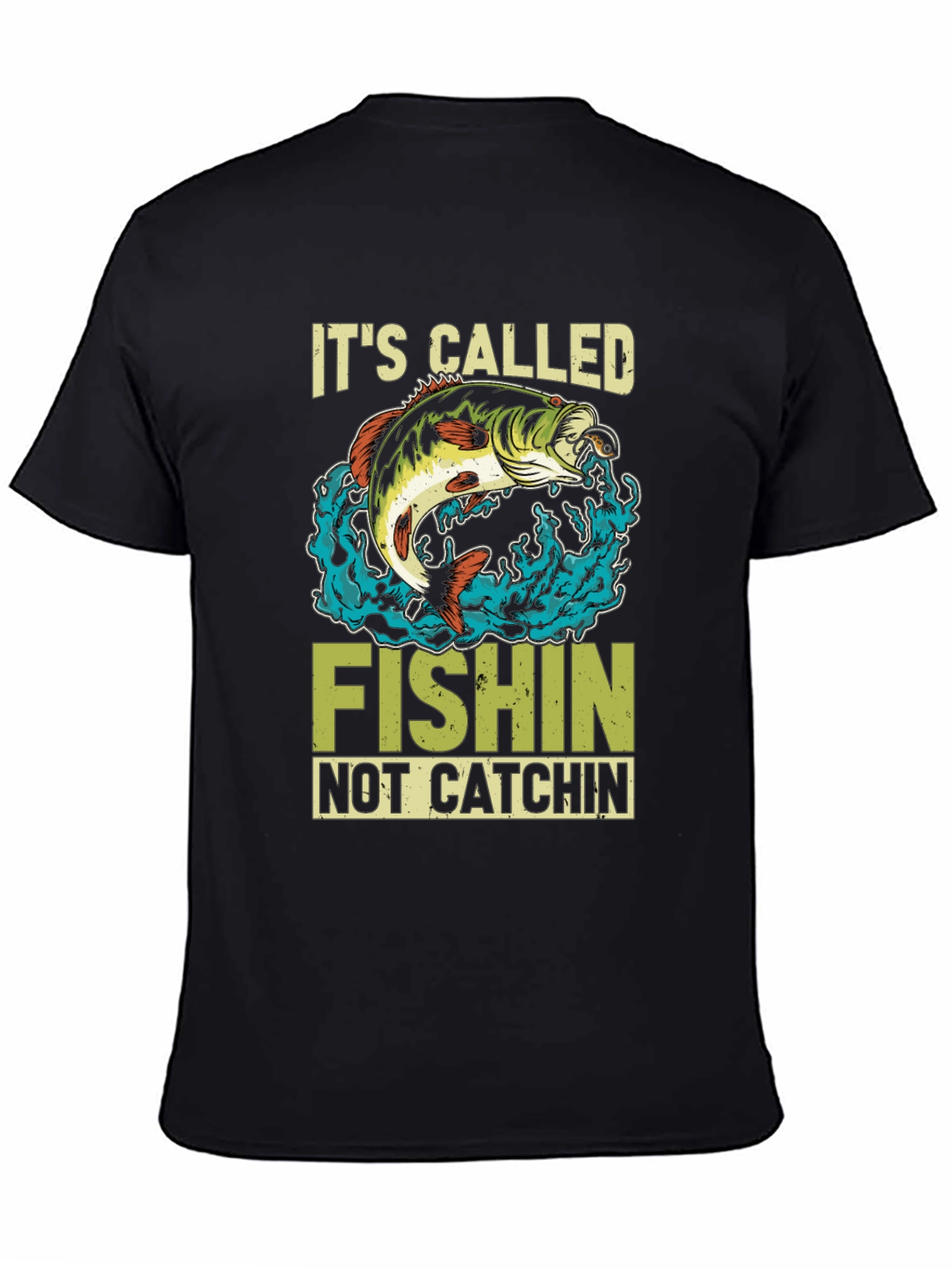 Black It's Called Fishin' T-Shirt - Fishing Apparel view 4