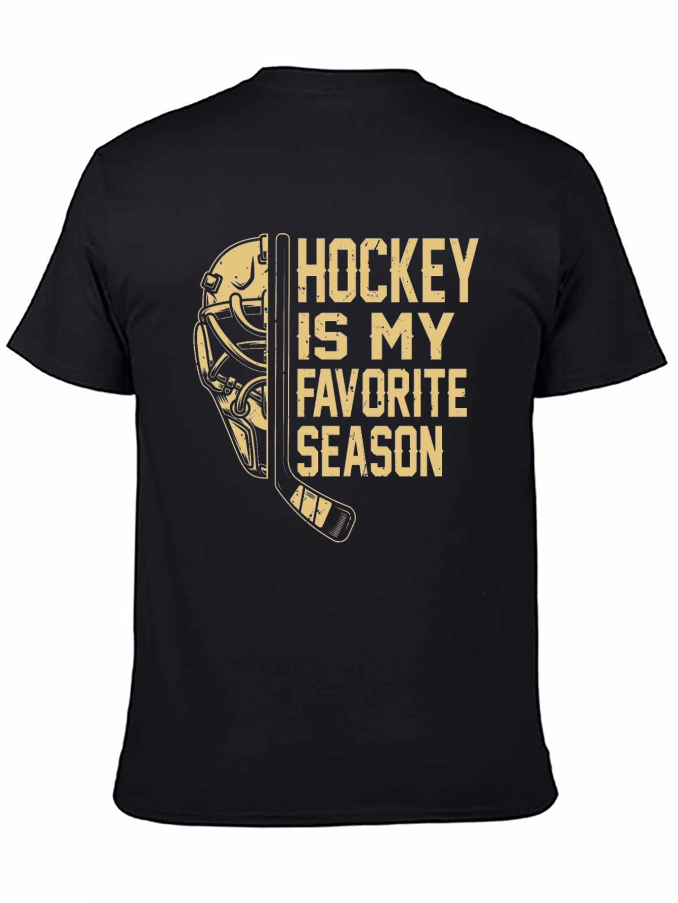 Black Hockey is My Favorite Season T-Shirt view 4