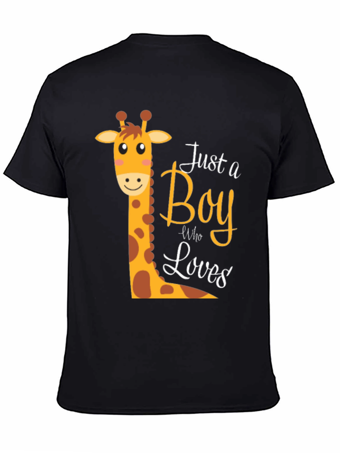 Black Boy Giraffe Graphic T-Shirt - Fun & Stylish Tee view 4