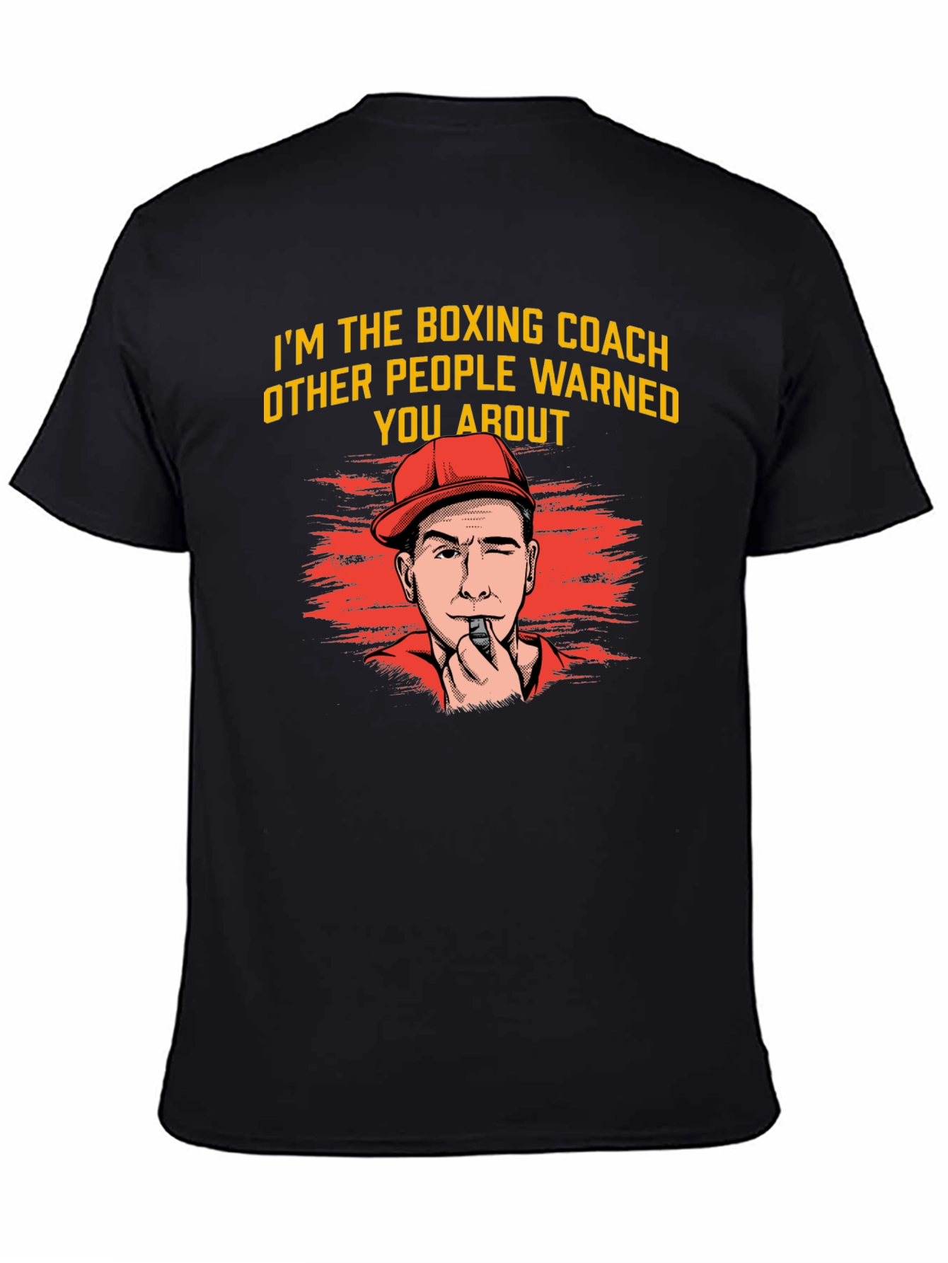 Black Boxing Coach Graphic Tee - Funny Training Shirt view 4