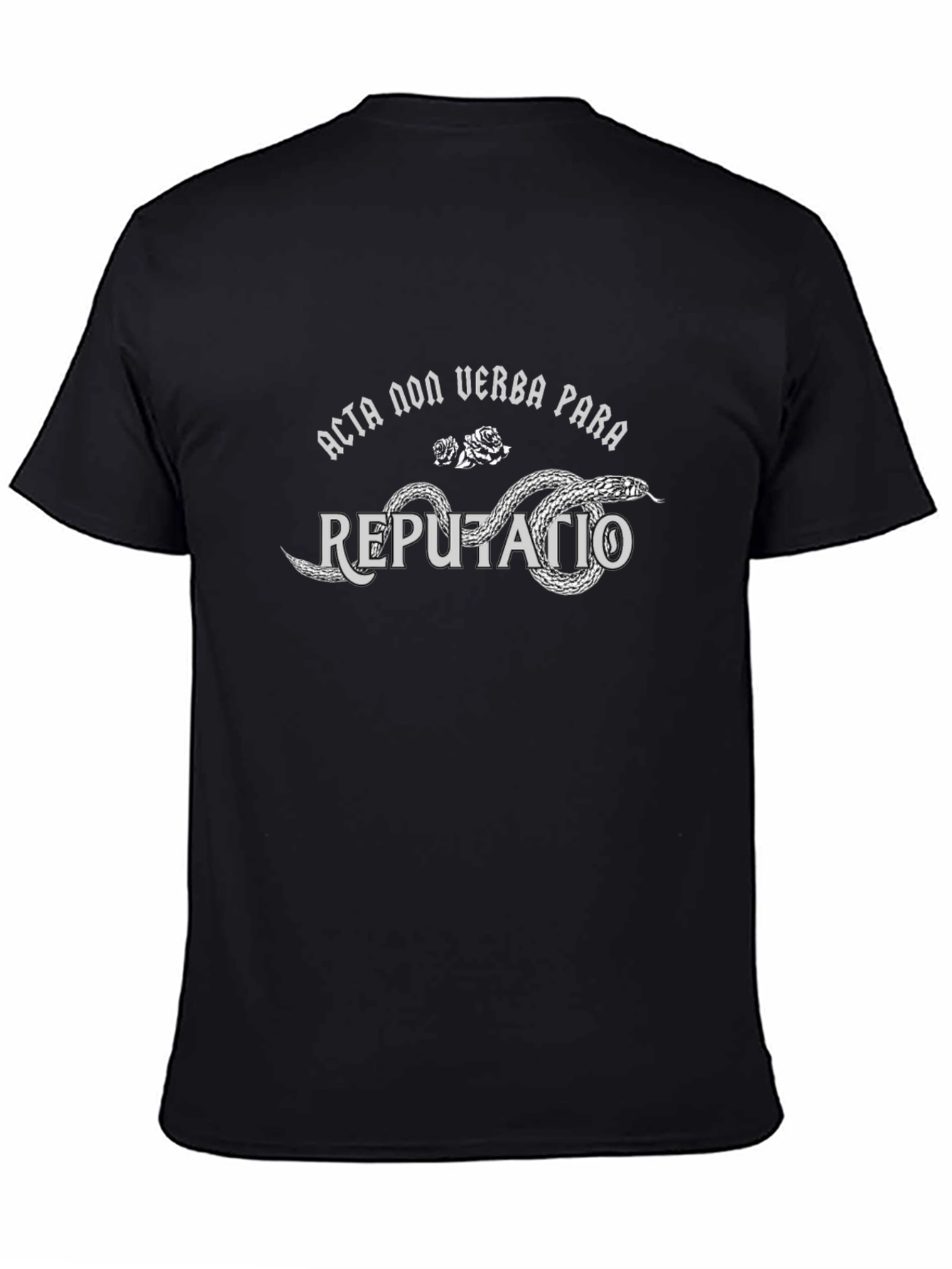 Black Reputatio Snake Graphic T-Shirt - Black view 4