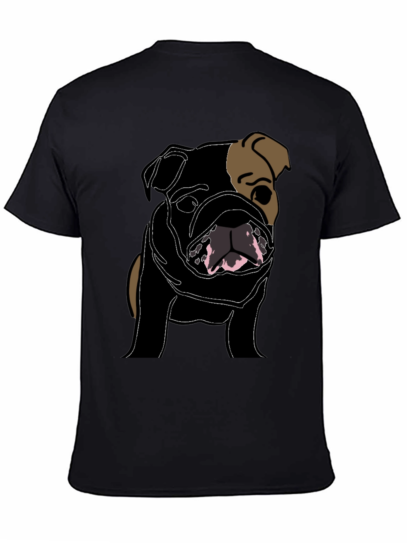 Black Bulldog Graphic Tee - Stylish Dog Lover's Shirt view 4