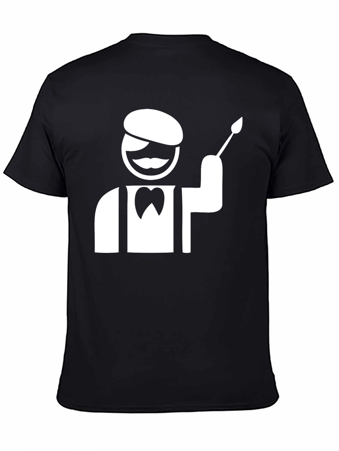 Black Painter Graphic T-Shirt | Artistic Black Tee view 4