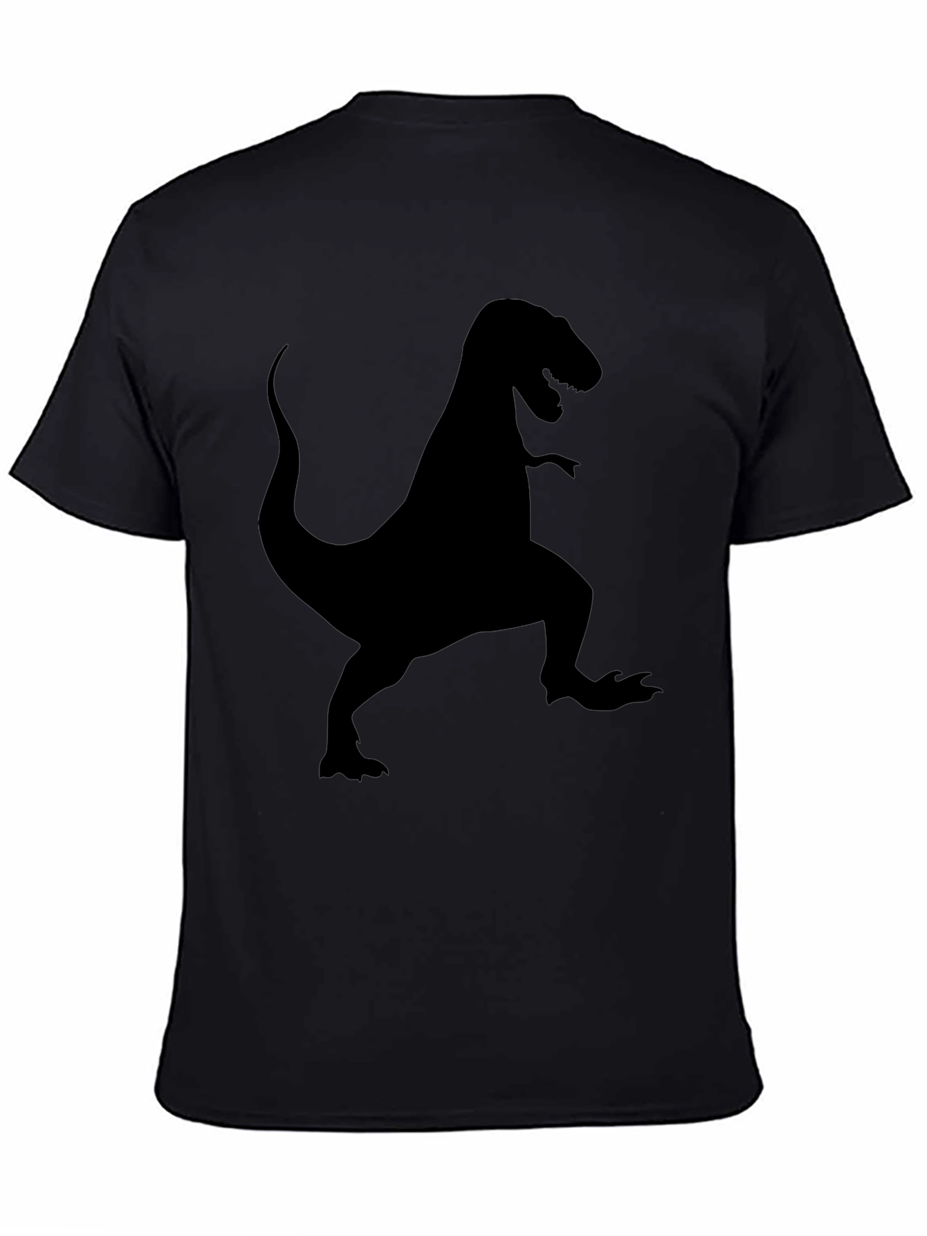 Black Dinosaur T-Shirt - Men's Black Graphic Tee view 4