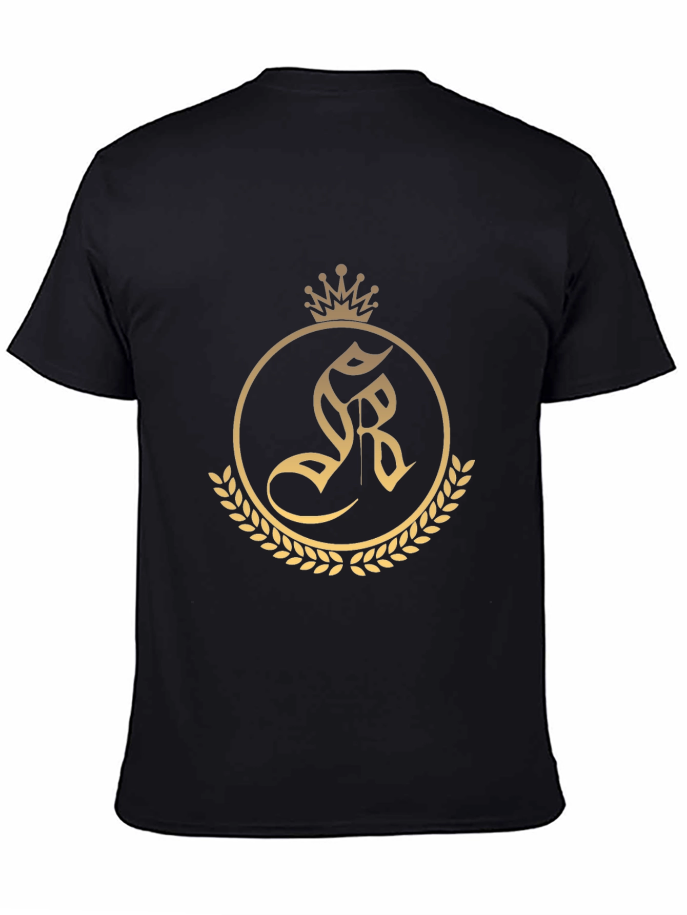 Black Regal Crest Tee - Black Cotton Blend view 4