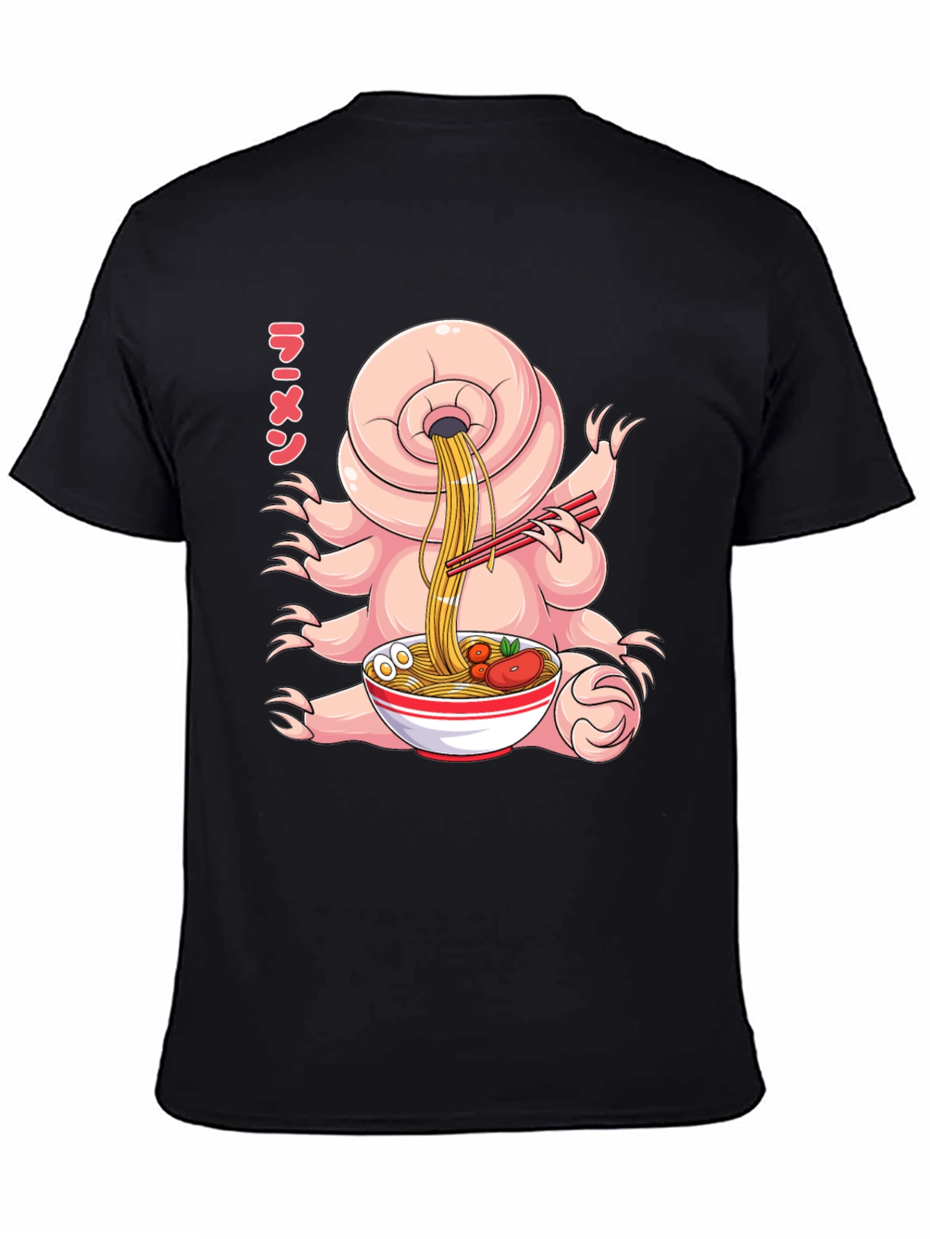 Black Ramen Tardigrade T-Shirt - Funny Graphic Tee view 4