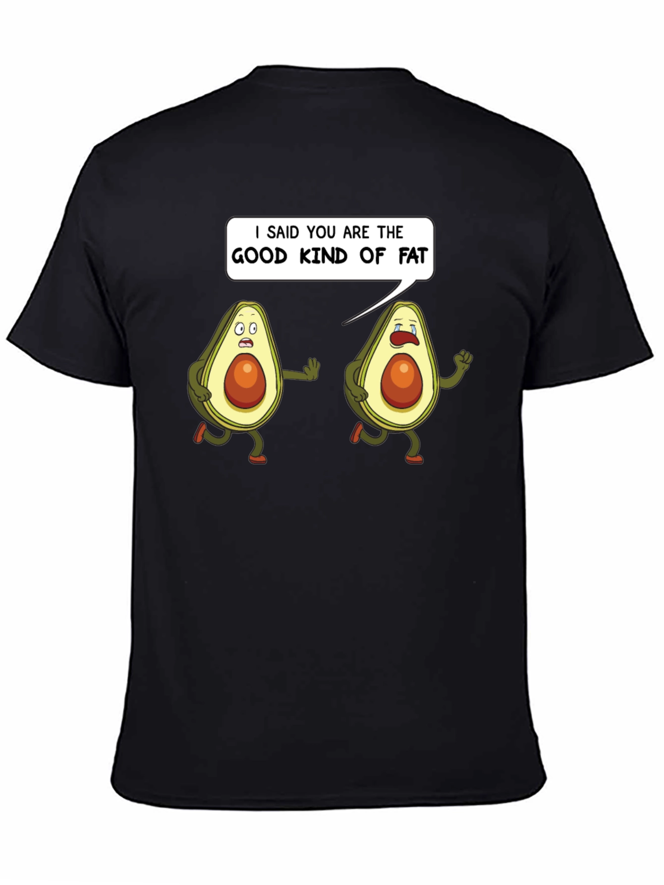 Black Good Kind of Fat Avocado Humor T-Shirt view 4