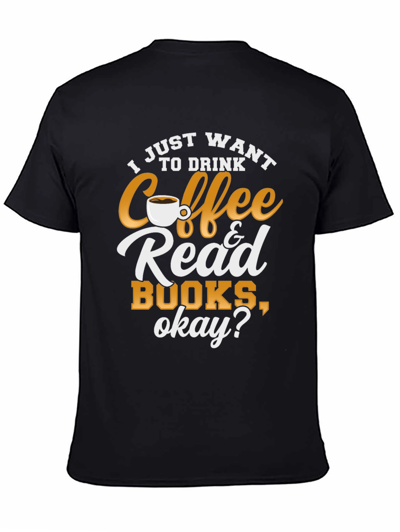 Black Coffee & Books T-Shirt: Cozy Reader Tee view 4
