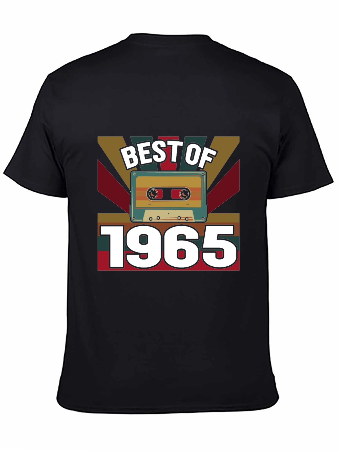 Black Best of 1965 Cassette Tape Graphic T-Shirt view 4