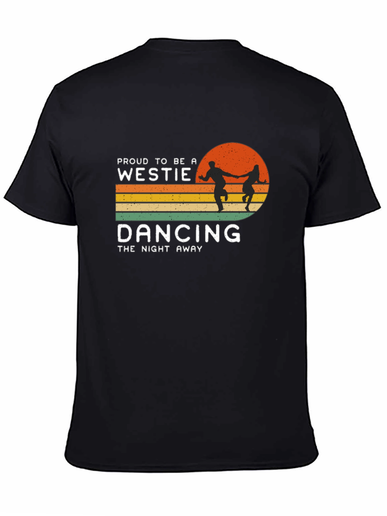 Black Proud Westie Dancing Night Away Graphic Tee view 4