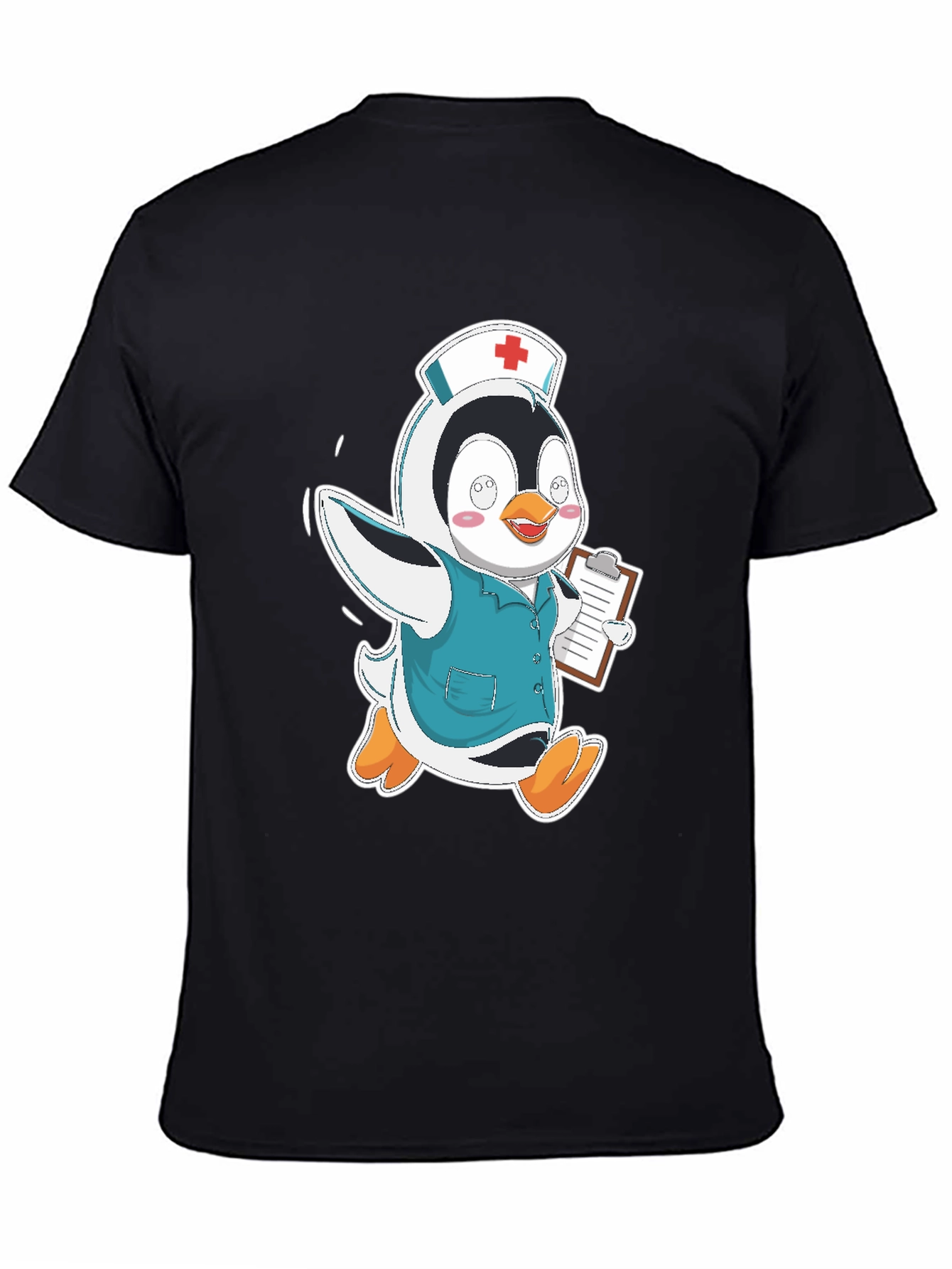Black Nurse Penguin T-Shirt view 4
