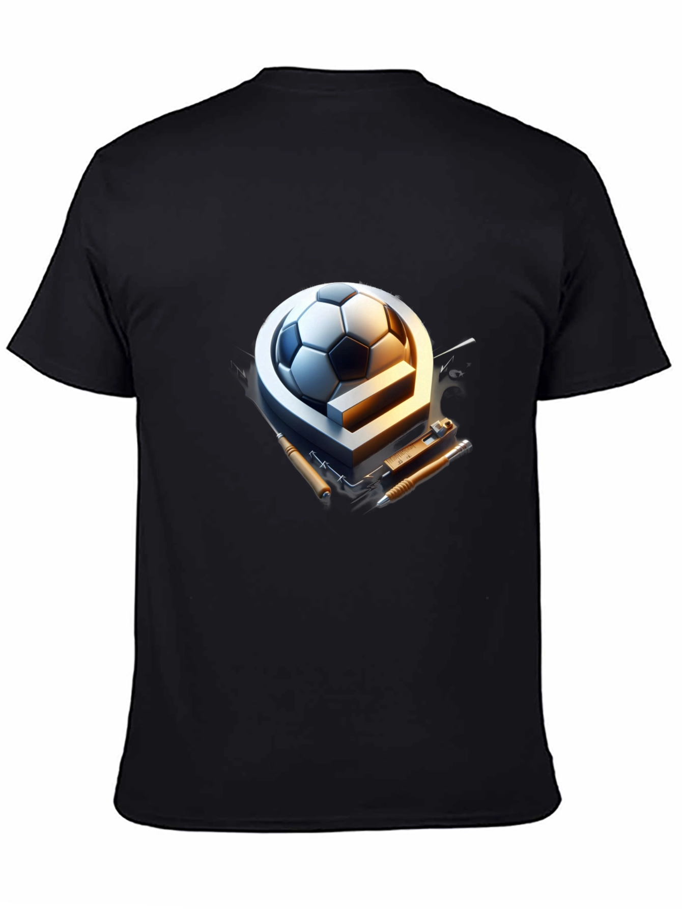 Soccer Ball & Drafting Tools Graphic Tee - 4