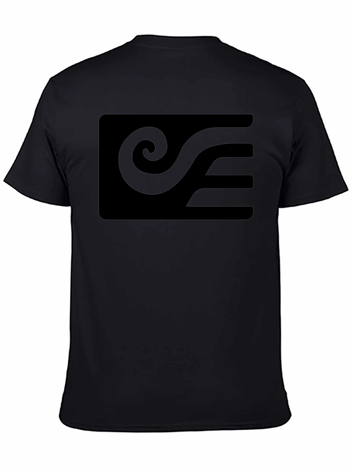 Black Modern Graphic Tee - Black view 4