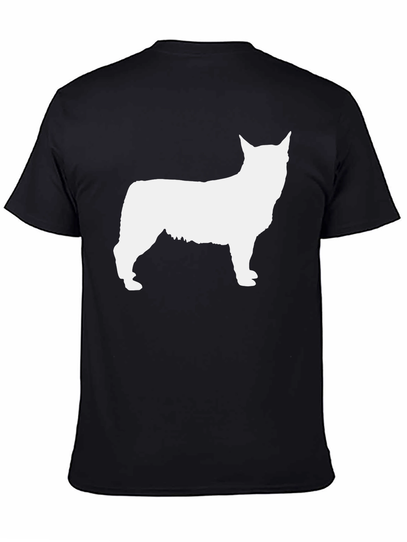 Black Dog Silhouette Graphic Tee - Black Cotton Shirt view 4