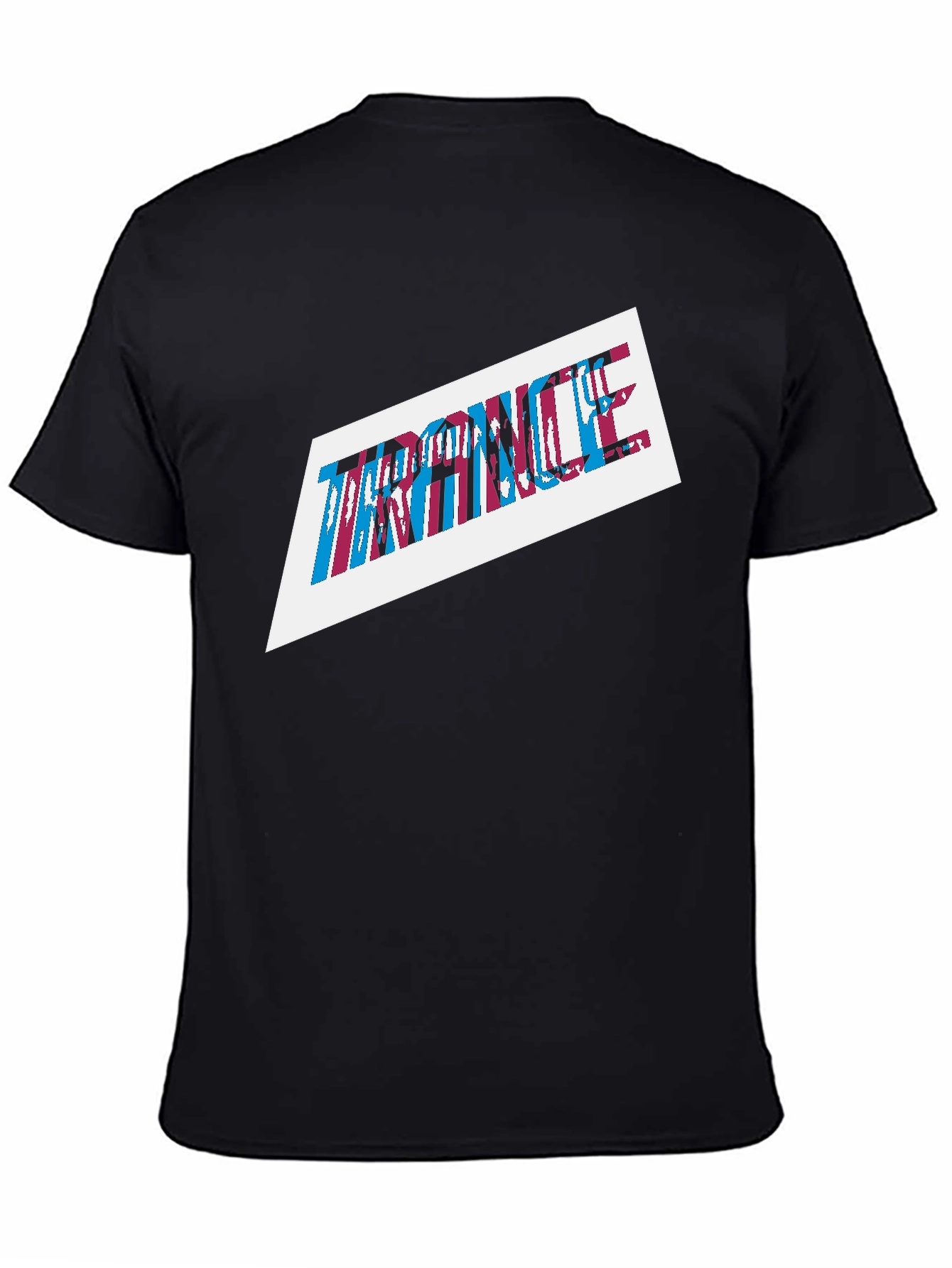 Black Trance Graphic Print Men's Black T-Shirt view 4