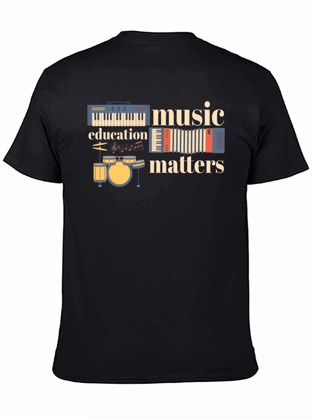 Black Music Education Matters Graphic T-Shirt view 4