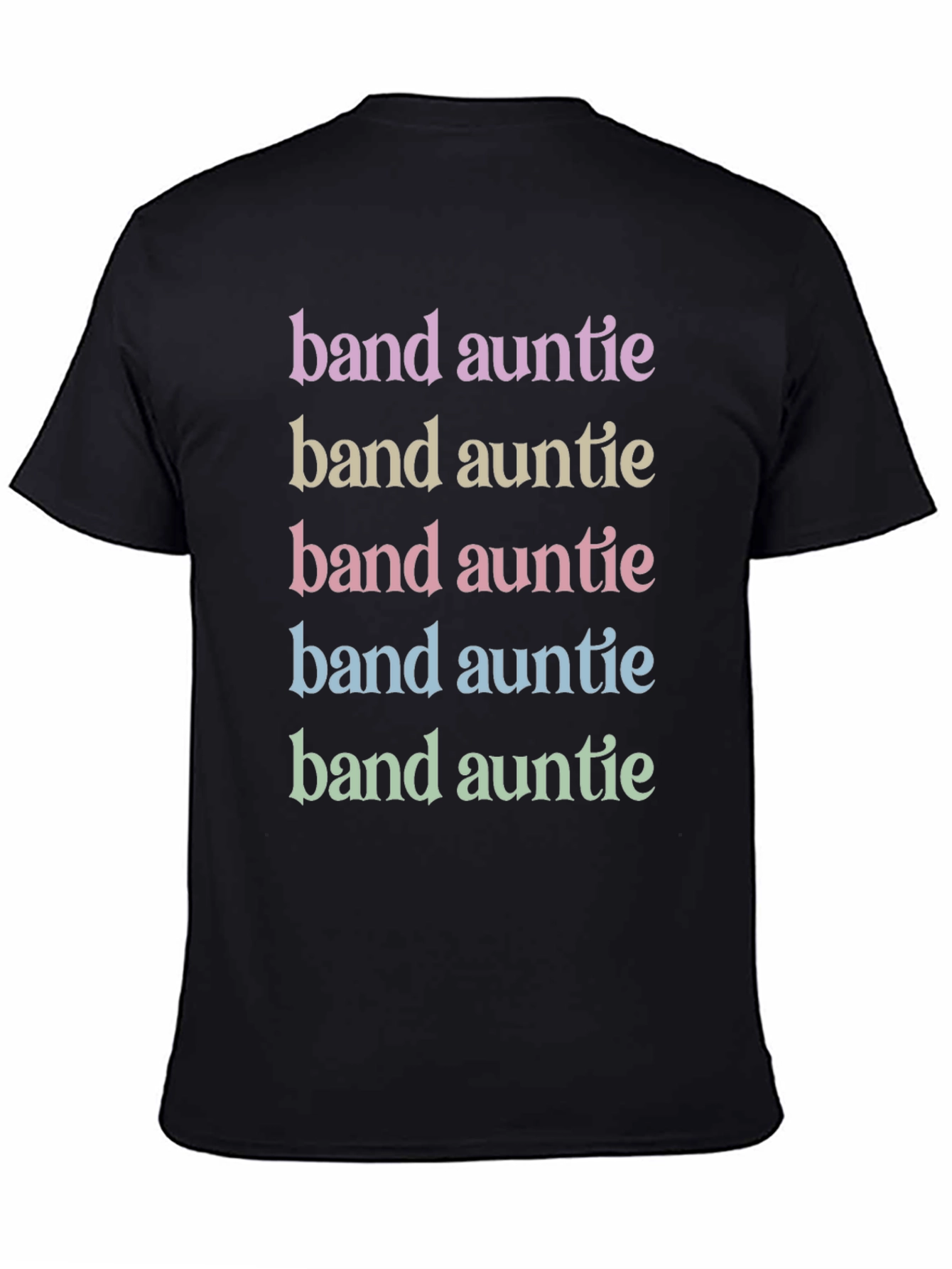 Black Band Auntie Graphic Tee - Unisex Cotton T-Shirt view 4