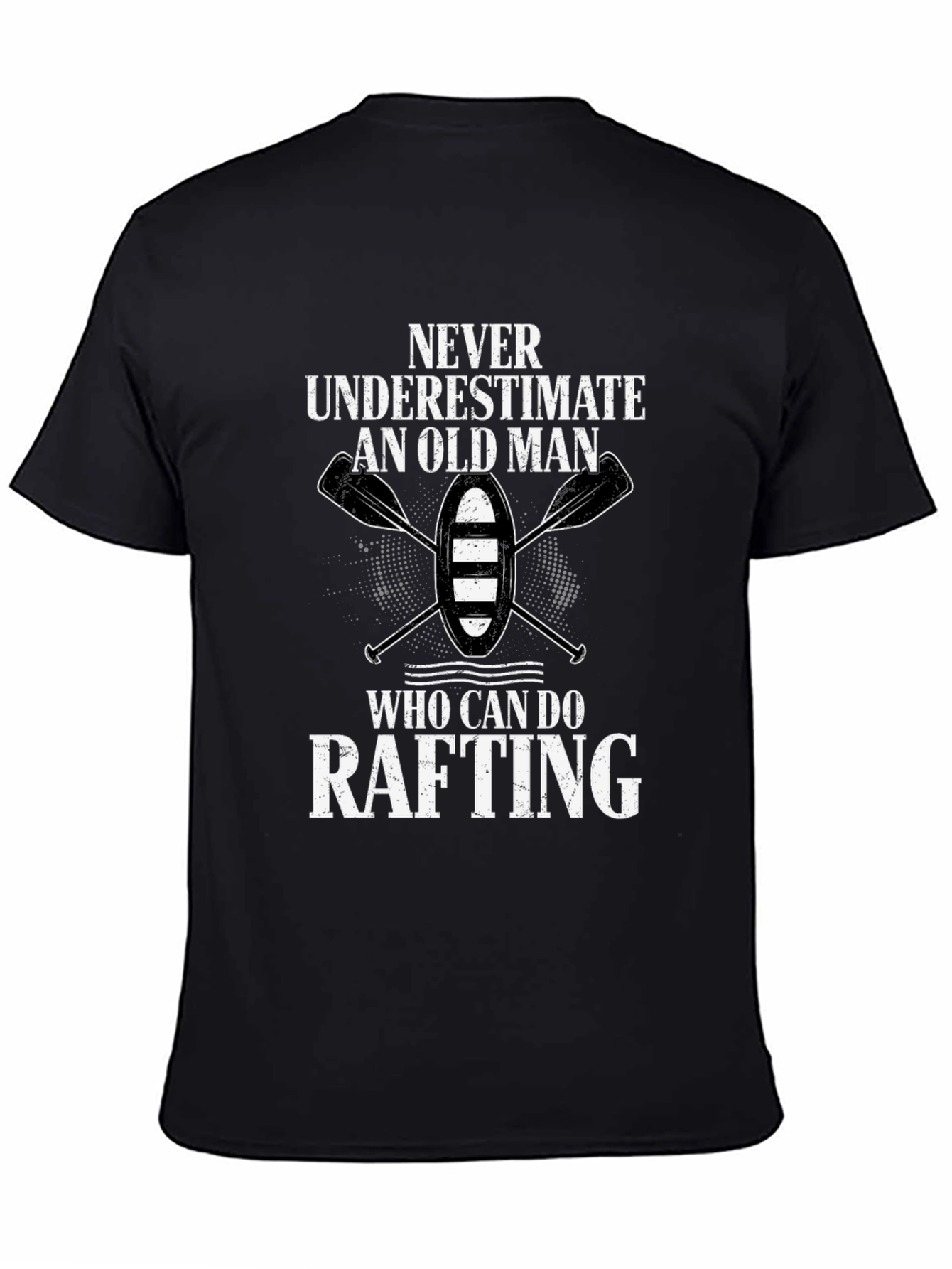 Black Rafting Old Man T-Shirt view 4