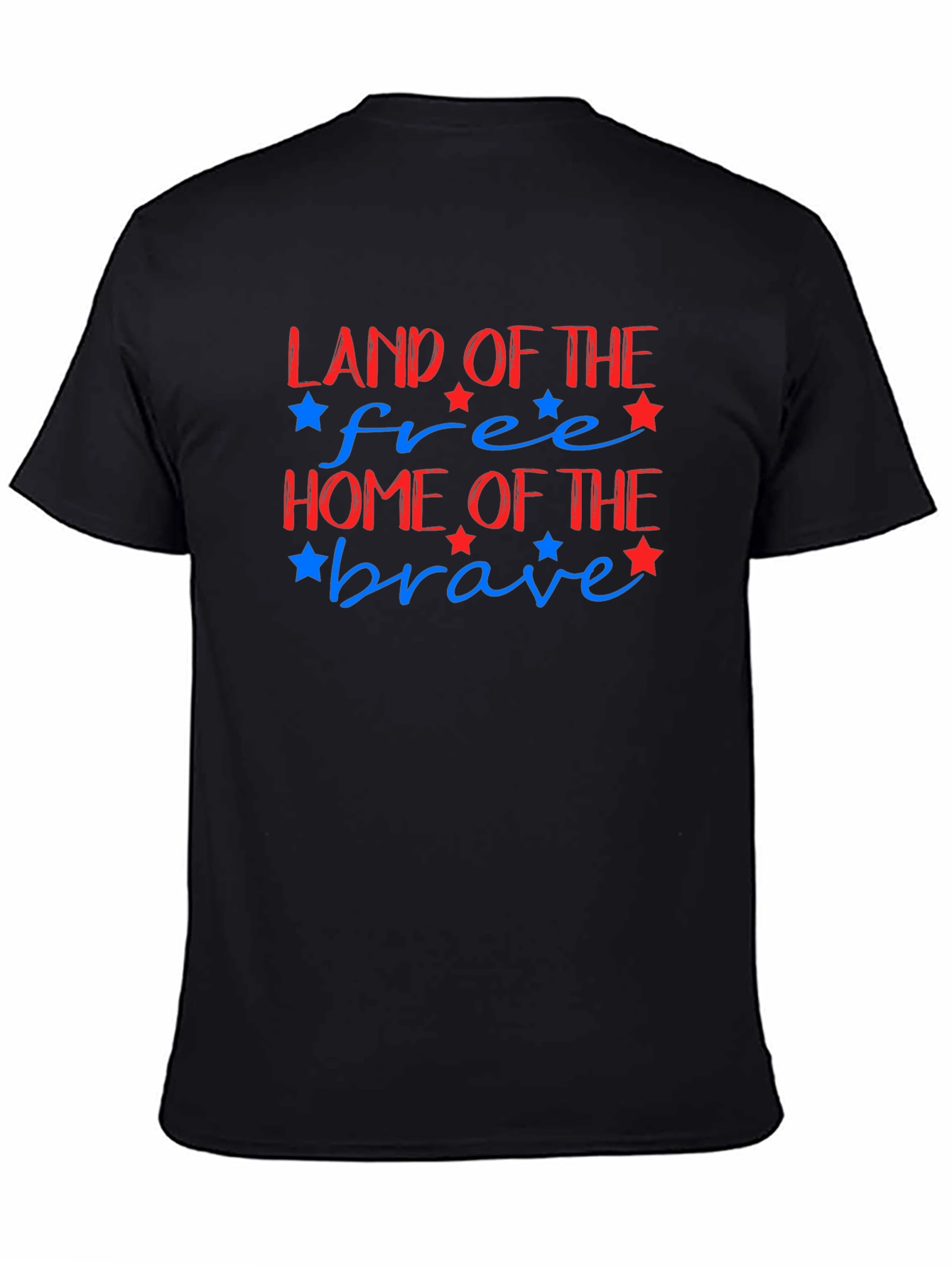 Black Patriotic Land of the Free Graphic Tee view 4