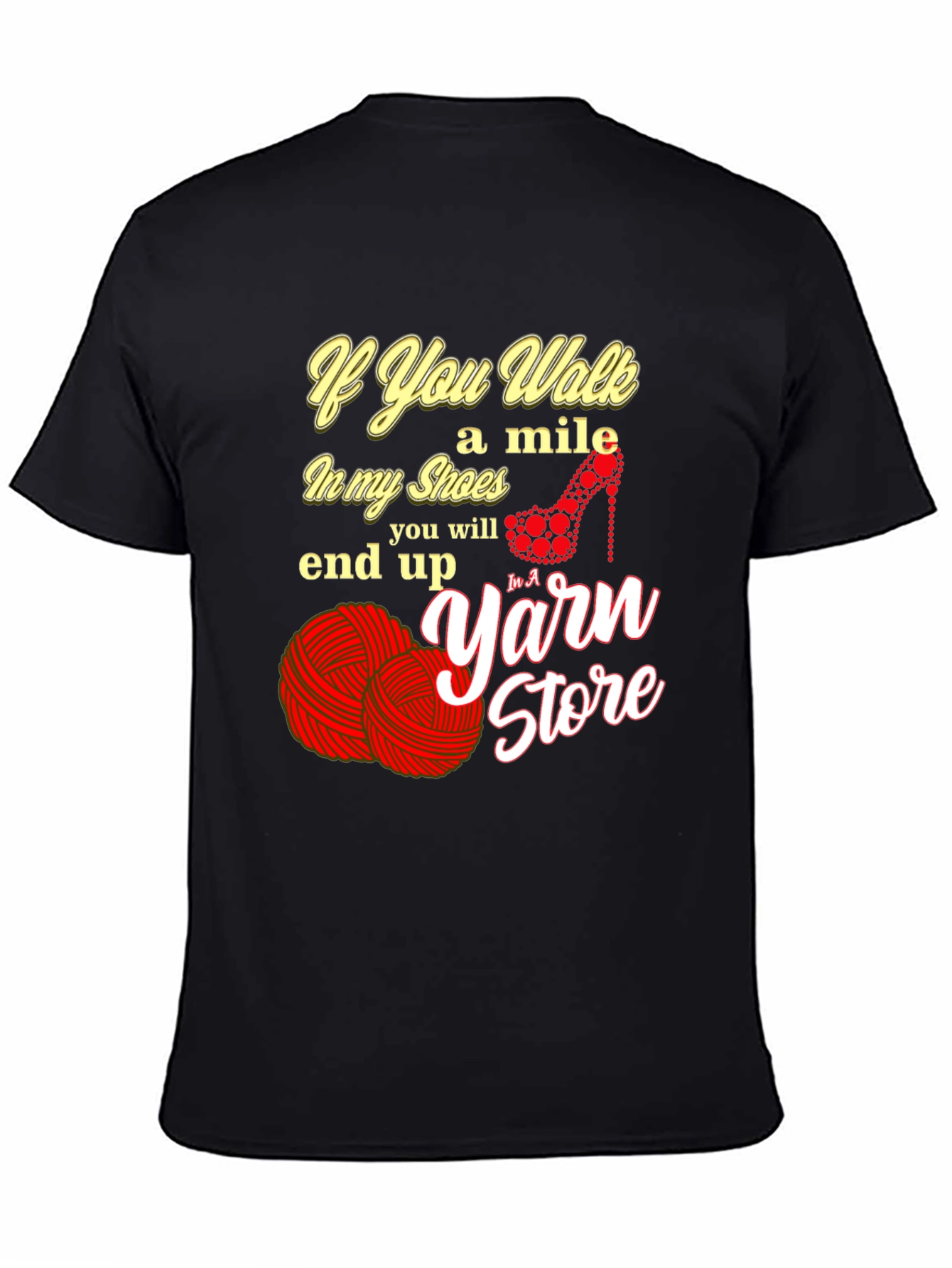 Black If You Walk a Mile in My Shoes T-Shirt view 4