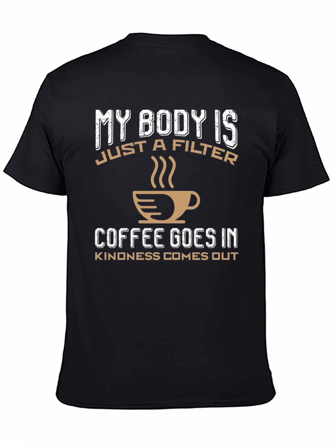 Black Coffee Filter T-Shirt view 4