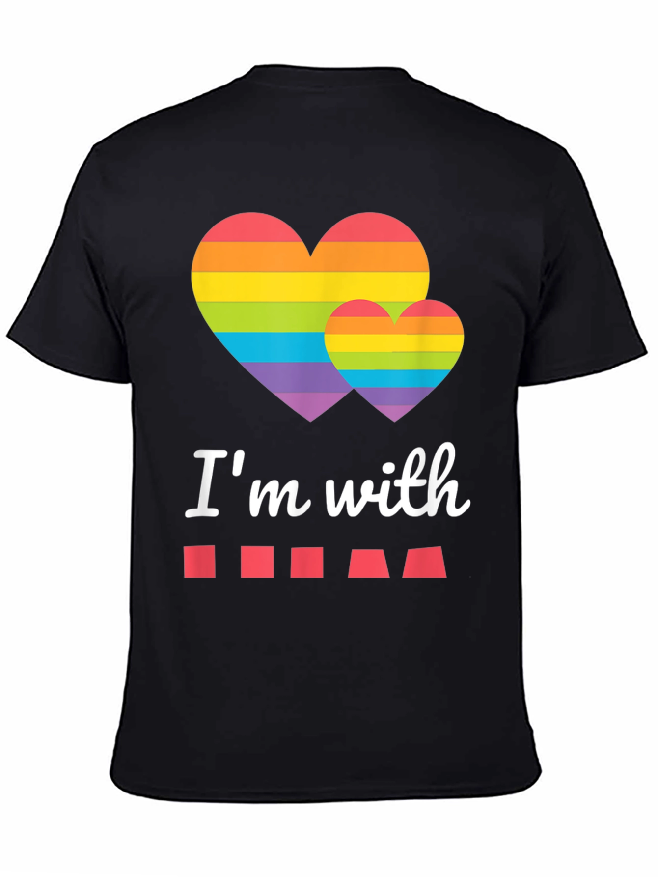 Black Pride Month Rainbow Heart T-Shirt view 4