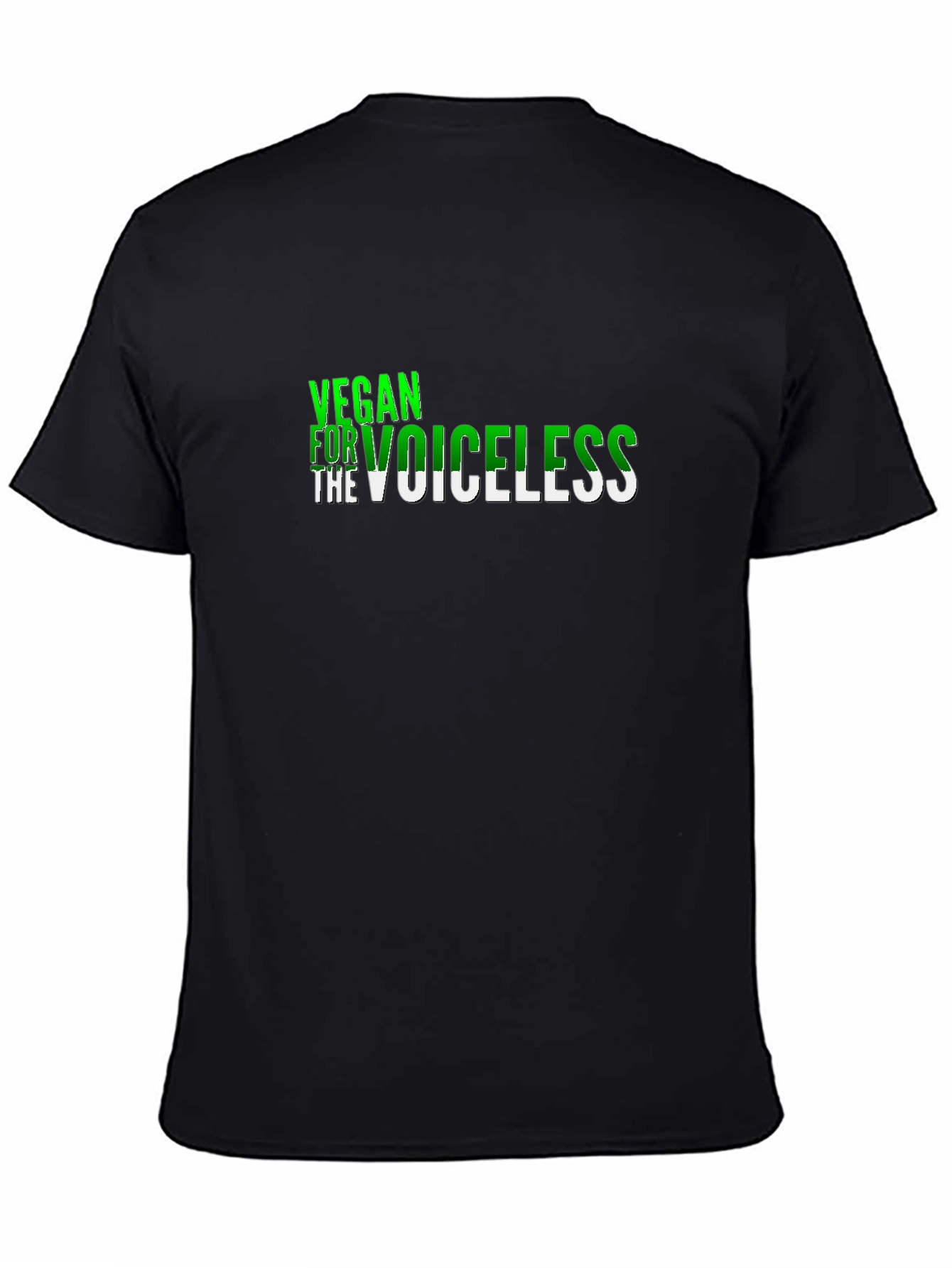 Black Vegan for the Voiceless Graphic Tee view 4